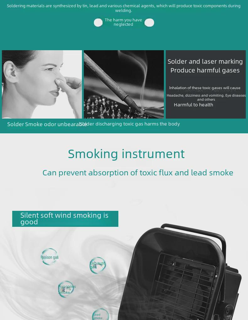 Industrial Smoke Extractor Fan for Soldering and Welding