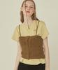 Kkuape Knit Button Bustier_Khaki Brown