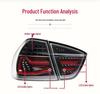 LED Taillight Assembly for BMW 3 Series E90 (05-08) with DRL & Turn Signal