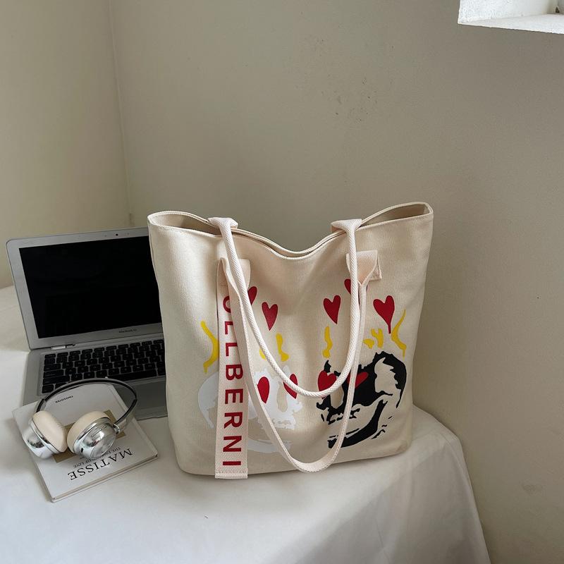 

A Simple, Fashionable, Trendy, Casual and High-quality Single-shoulder Tote Bag with Large Capacity бежевий