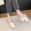 French women's summer versatile outer wear heightening bag head retro inner 2025 new sandals half slippers one pedal lazy shoes