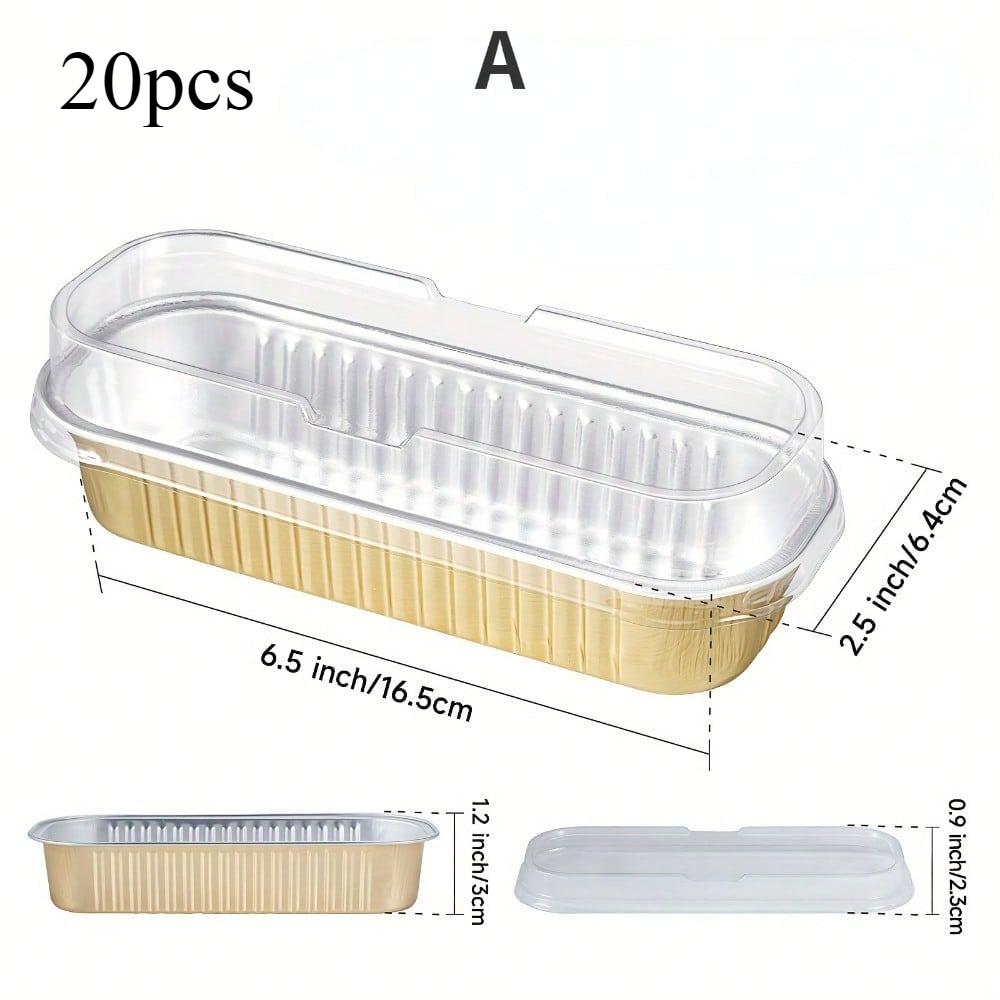 Aluminum Foil Pans with Lids Disposable Foil Food Containers Mini Loaf Pans Great for Cooking Heating Storing Baking Tools