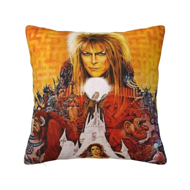 Custom Labyrinths Jareth Pillow Case Bedroom Decoration Cute Fantasy Film Cushion Decoration Salon Square Pillowcase