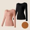 2er Pack Damen Thermo-Unterwäsche - Nahtlose spurenlose Unterhemden, Leichte warme Basisschicht geeignet für Herbst und Winter