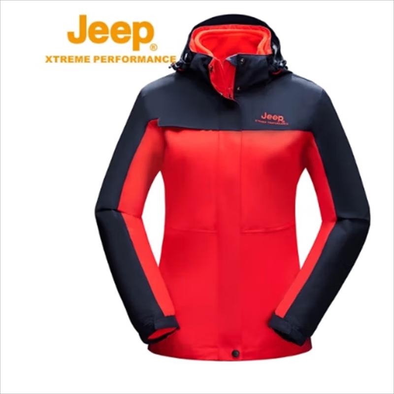 JEEP Women s 3-in-1 Fleece Colorblock Windproof Jacket M