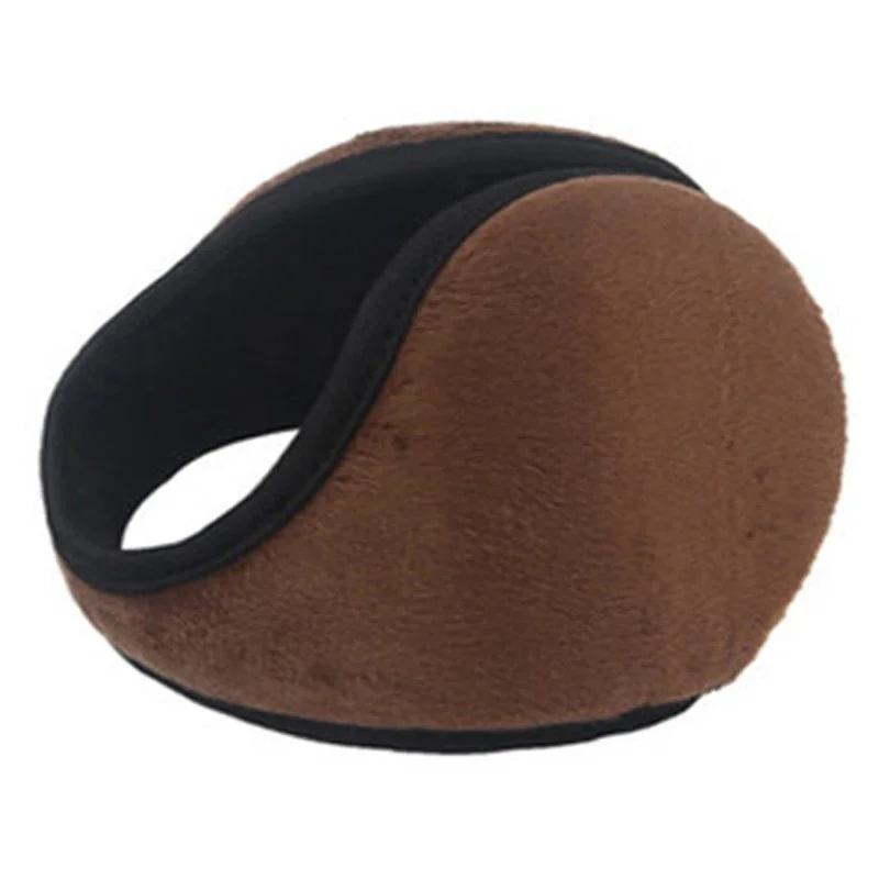 אופנה חדשה חורף גברים ונשים מחממי אוזניים להגנה מפני קור צבע אחיד פרקטי שמור על חום קטיפה למבוגרים מסכת אוזניים