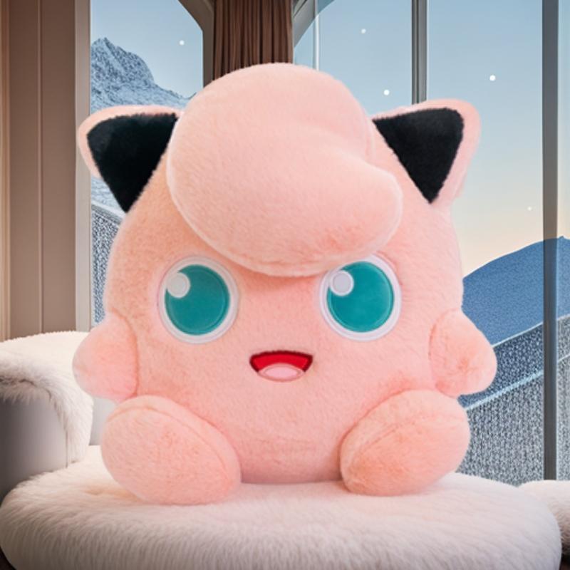 30-45Cm Cute Jigglypuff Pokémon Plush Toy Soft Cartoon Anime Jigglypuff Stuffed Pillow Girls Pink Room Decoration Doll Xmas Gift