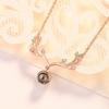 100 Languages, I Love You Necklace, Female Fashion, One Deer Has You, Deer Horn, Collar Chain