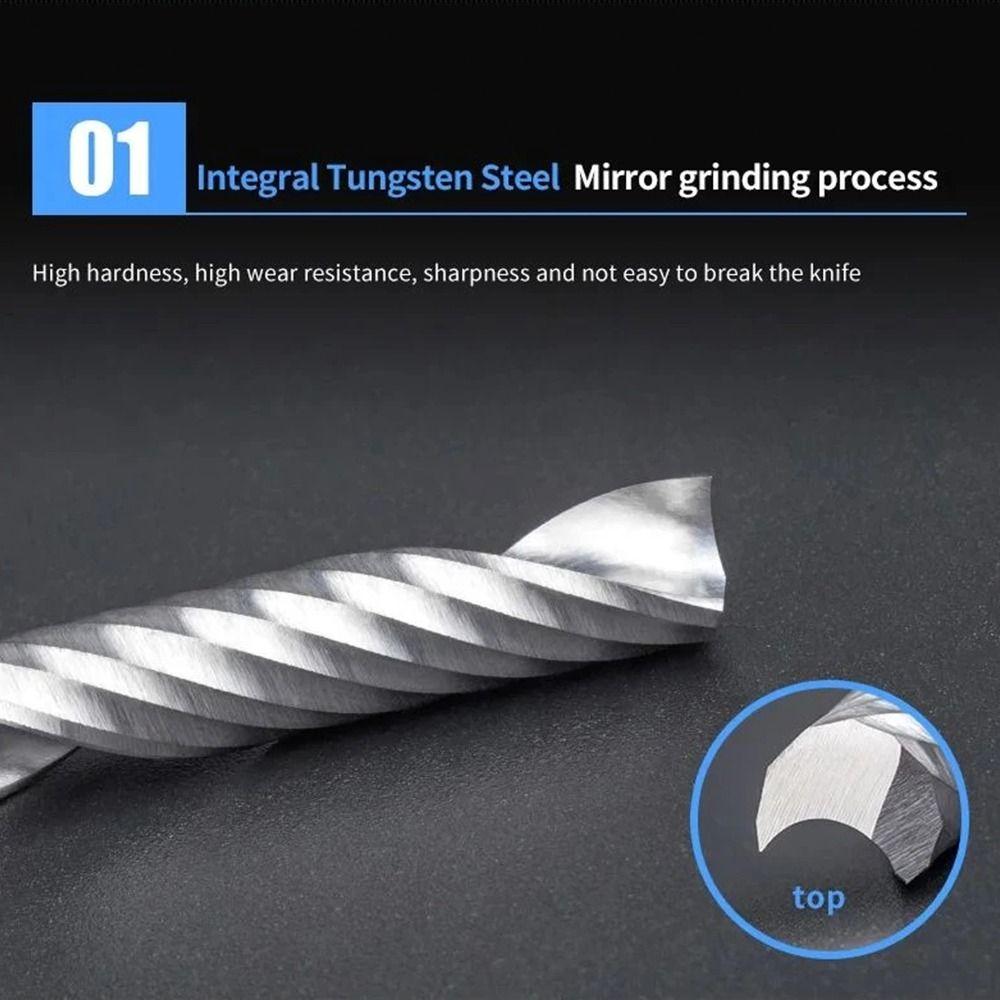 1Pcs Carbide End Milling Bits Single Flute Mill Tool New Router Bit CNC Machine