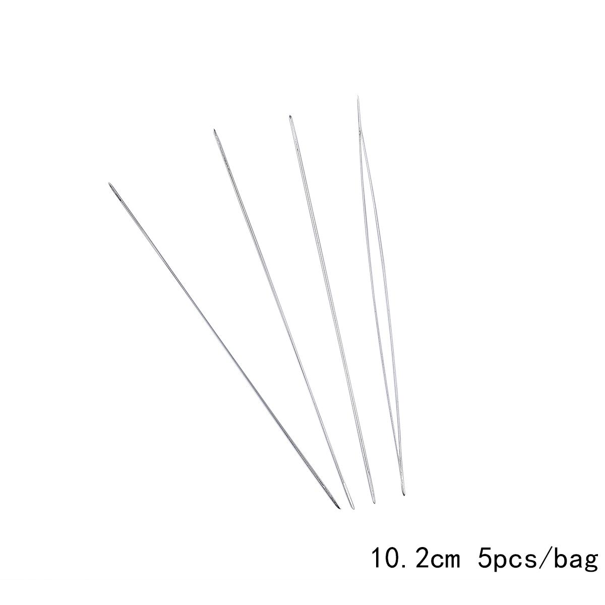 

Нержавеющая сталь, 5 шт., открывающиеся изогнутые иглы для бисера, инструменты, булавки для нанизывания бисера, веревочный шнур, легкое изготовление ювелирных изделий своими руками 2