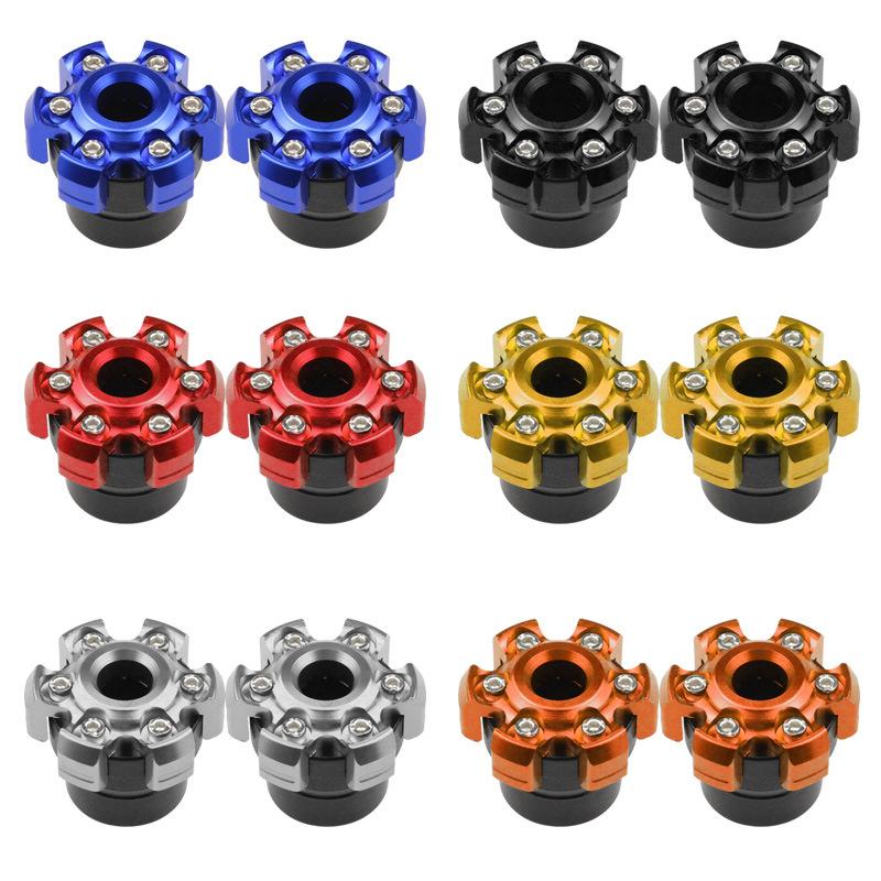 1 Pair Universal Motorcycle Aluminum Anti-fall Shock Absorption CNC Front Fork Cup Modification Tool Anti-collision Bumper