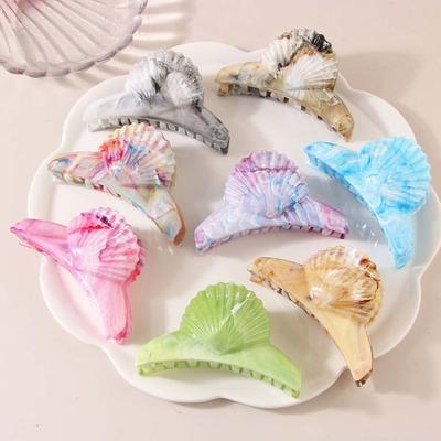 Hair Grab Clip Acetate Shell Hair Clips Acetic Acid Beach Headwear Acetic Acid Barrettes Hair Accessories High Ponytail Clip