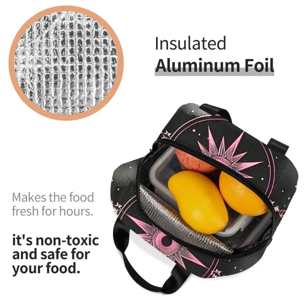 Gothic Blood Moon Pattern Insulated Lunch Bag for Women Children Portable Food Boxes Thermal Lunch Box Tote