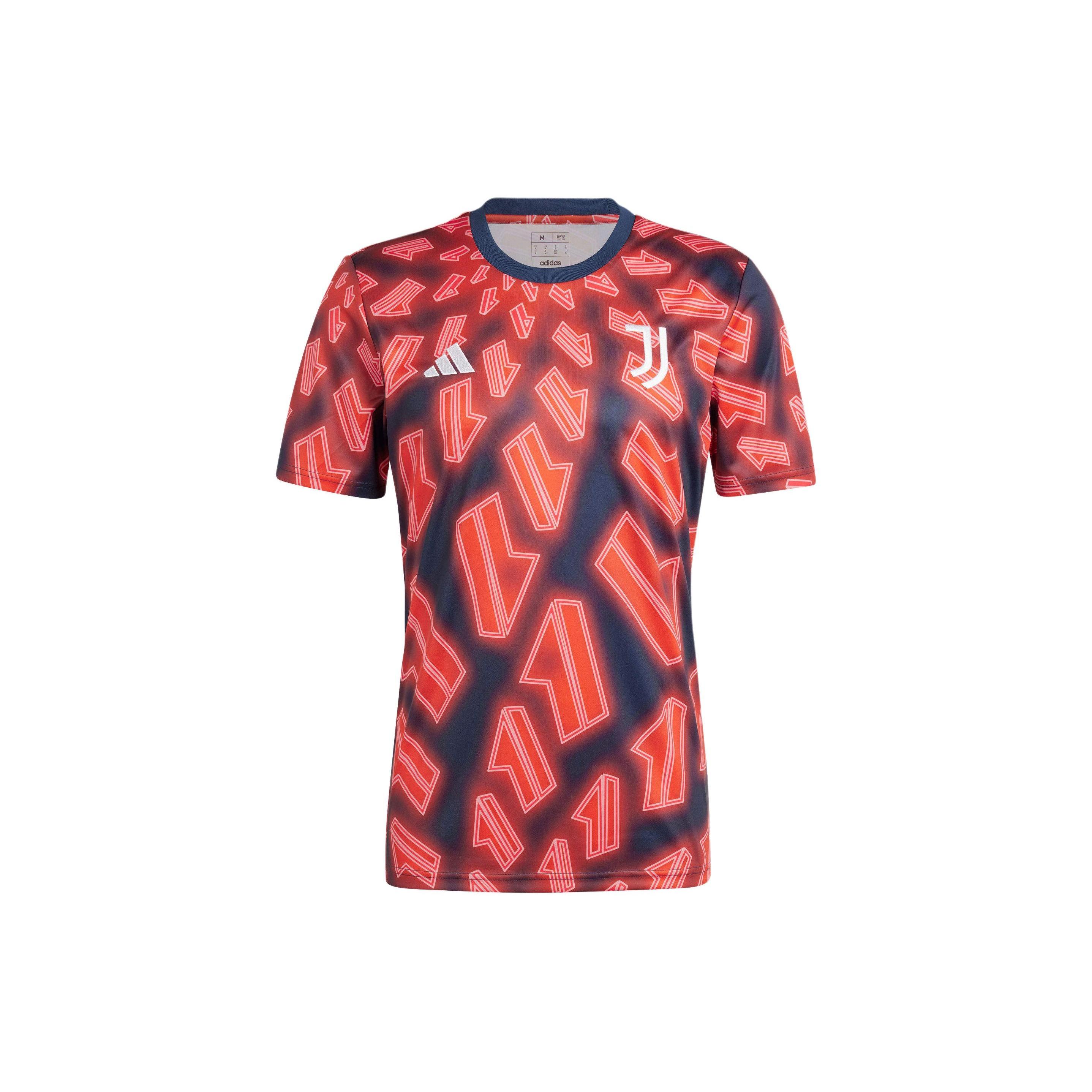 adidas Juventus Pre-Match Jersey Asia Sizing  Red Black  Men s IW0462 L