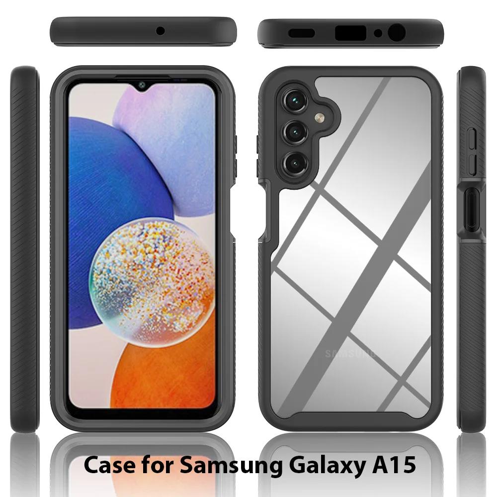 Hybrid Rugged Otter Armor Box Shockproof Case for Samsung A16 A15 A25 A35 A55 A05S A04S A24 A34 A54 TPU Transparent Back Cover