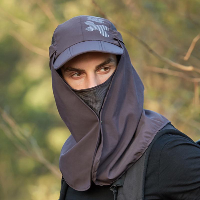 Foldable Quick Drying Waterproof 360° Visor Hat Baseball Cap Shawl Sun Hats Outdoor Unisex Summer Dual Use Cap