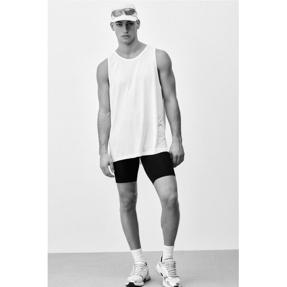 H M Sleeveless Sport Top Regular Fit dryMove wHite