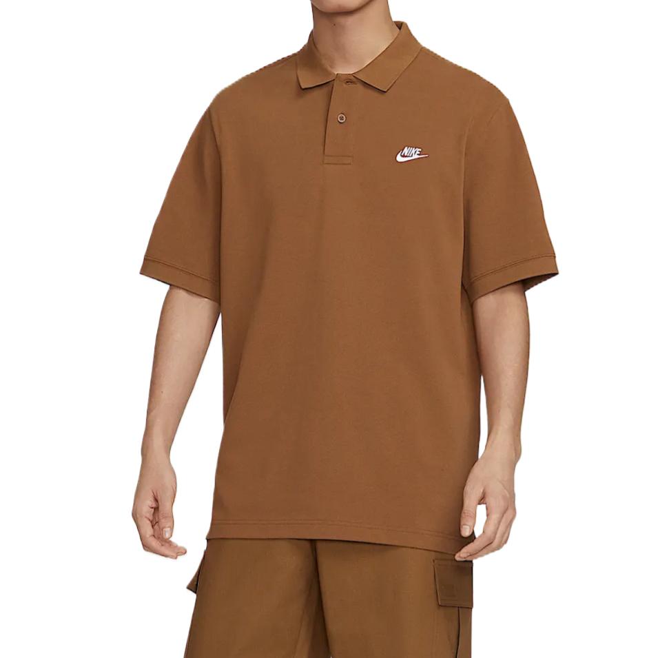 Nike Club Comfortable Casual Loose Versatile Short Sleeve Breathable T-Shirt Men T-Shirts Light-British-Brown FN3895-281