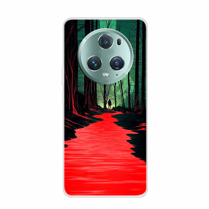 For Honor Magic 5 Pro 5G Case Wolf Lion Soft Silicone TPU Clear Covers for Honor Magic5 Lite Phone Cases Magic5 Lite 5G Fundas