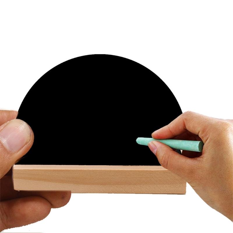 10Pcs Small Chalkboards with Wood Stand Double Sided Message Board Sign Table Number Food Sign for Wedding Party