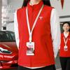Tesla 4S High-End Waterproof Soft Shell Vest with Custom Logo for Autumn Car Salesperson Workwear