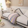 Universal Fabric Square Black and White Checkered Sofa Cushion for All Seasons Modern Simple Light Luxury Anti-slip Sofa Cushion Towel