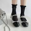 Lolitas Ruffled Ankle Socks Ballet Sweet Bowknot Crew Socks Tights Loose Socks