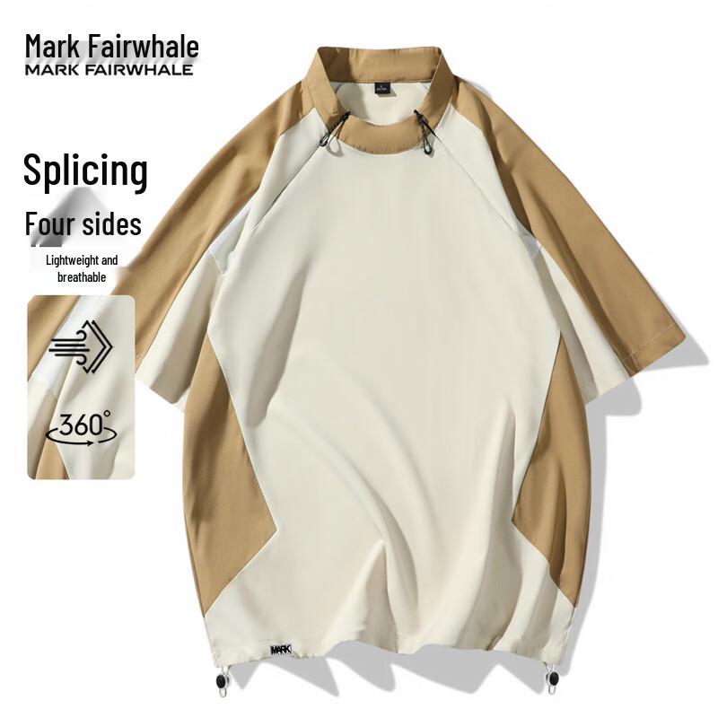 MARK FAIRWHALE Men s Loose Fit Colorblock Cooling T-Shirt XL