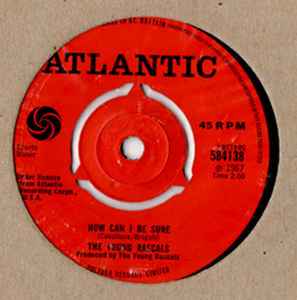 

7inch Record YOUNG RASCALS - How Can I Be Sure 584138 Atlantic 1967 UK Rock Used