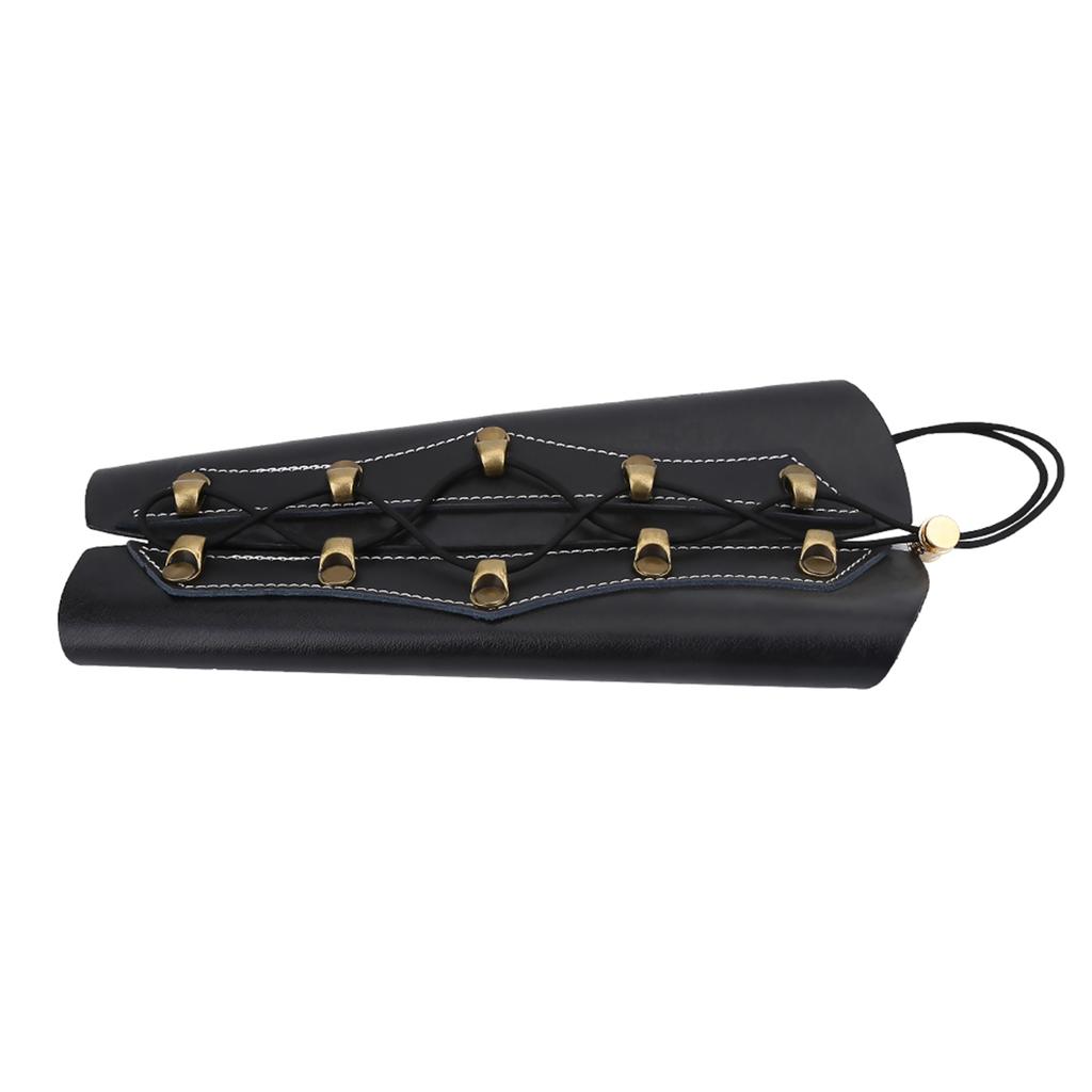Durable Adjustable Archery Arm Guard Protection Tackle Accessory for Hunting Shooting(Black)