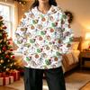 Women's Fashion Casual Christmas Print Hooded Sweatshirt with Pockets