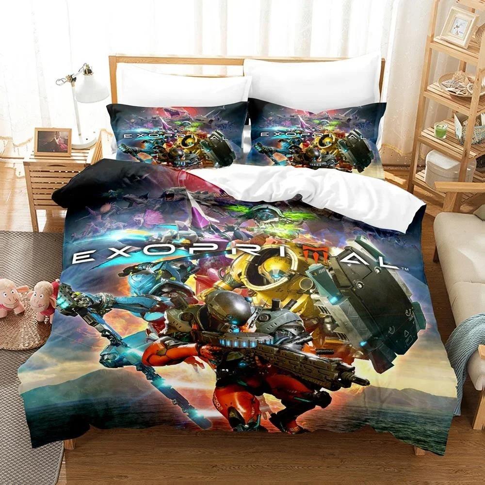 3D-gedruckte Spielbettlaken-Sets Exoprimal Bettwäsche-Set Einzelbett Twin Full Queen King Size Bettset Erwachsener Kind Schlafzimmer Bettbezug-Sets