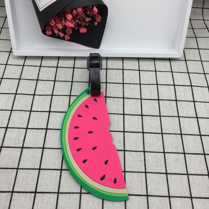 Fruit Cartoon Silicone Luggage Tag for Women/Men Suitcase ID Address Holder Boarding Tag Portable Label Travel Accessories