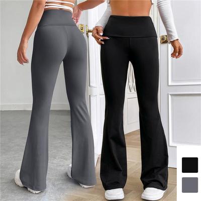 Frauen Micro Flared Shark Hosen Leggings Schlank Yoga Hosen Frauen Hohe Taille Breite Bein Hosen Gym Sport Ausgestellte Hosen tanz Hosen