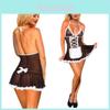 Sexy Lace Lingerie French Maid Cosplay Costume Set Halloween Party Outfit