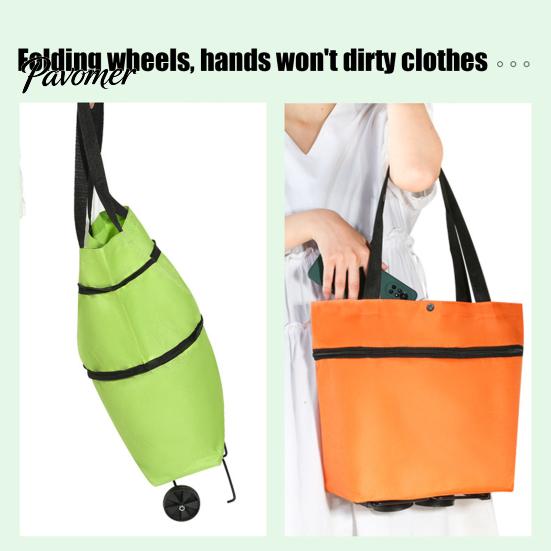 Carrello della spesa riutilizzabile ecologico, borsa della spesa pieghevole con ruote, carrello resistente in tessuto Oxford impermeabile, carrello con manico robusto e rotelle