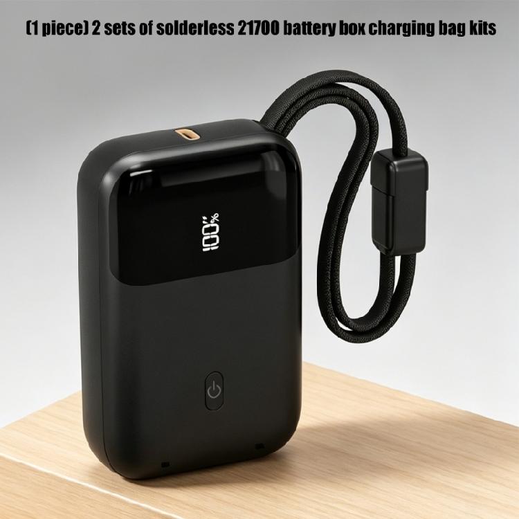 Quick Assembly 21700 Battery Case For 2pcs 21700 Powerbank Holder Shock Resistant Build User Friendly Design DIY Holder