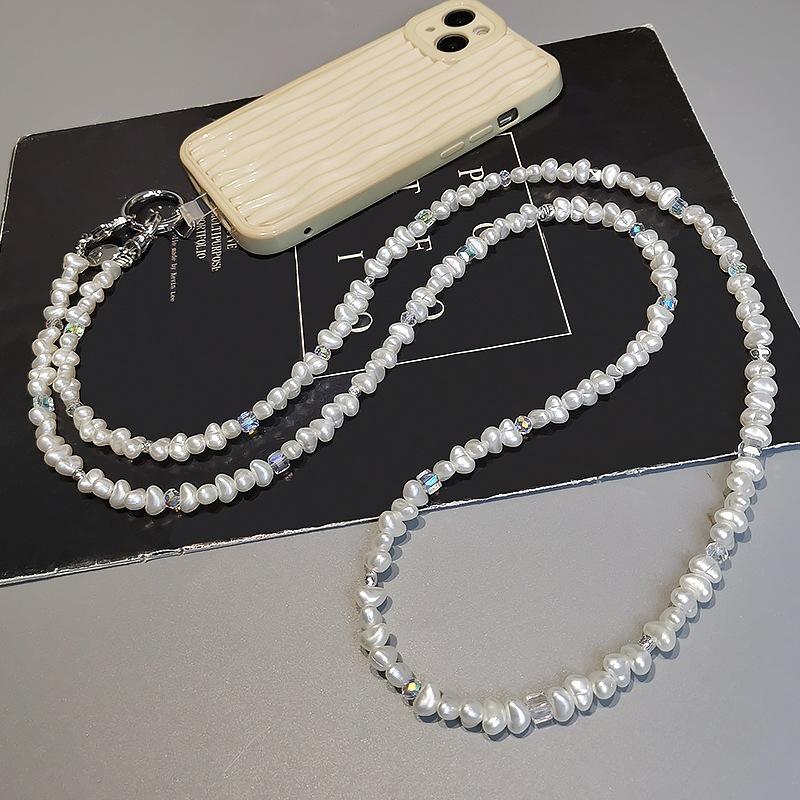 Pärlkedja för mobiltelefon, Crossbody, Instagram-mode, Dam, Mobiltelefon kan bäras med en kedja, Lång, Utomhus