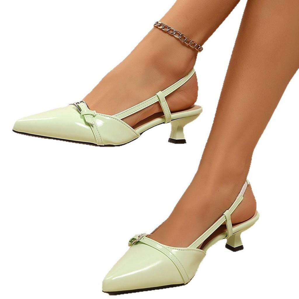 Spring Summer Womens Pointed Toe Dress Shoes With Slim Heels For Elegant Occasions