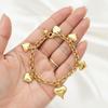 Unique Heart Bracelet Elegant Charm Chunky Bracelet Bridal Party Gold Bracelet  Fashion