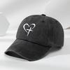 Love Cross Printed Baseball Cap Fashionable Outdoor Leisure Sports Sun Hat Washed Retro Soft Top Comfortable Peaked Cap