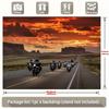 One party banner, motorcycle rider sunset road background decoration background photoDJH