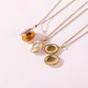 Brass Photo Locket Pendant Necklace Non-Fading Locket Necklace  For Jewelry Gifts