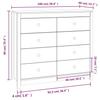 Sideboard Wachsbraun 100 x 40 x 90 cm Massivholz Kiefer