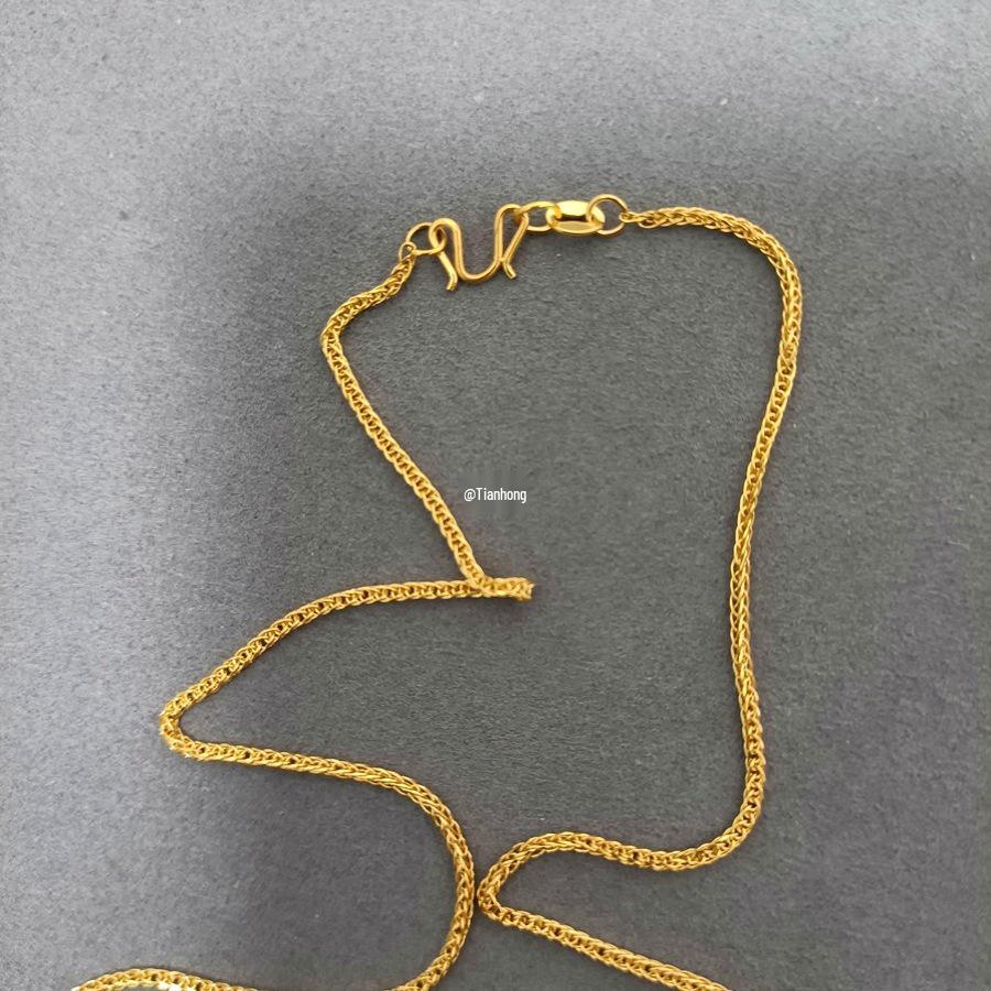 18K Gold Plated Titanium Steel Chopin Chain Pendant Necklace - Versatile, Fashionable Clavicle Chain for Couples