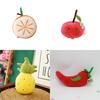 Cuddly Plush Fruits Vegetables Keychain Pendant Dolls Banana Orange Peach Eggplant Carrot