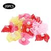20Pcs Non-elastic Dog Hair Flower Bow Shape Pet Lace Headwear Pet Bow Hair Band  Daily Decoration