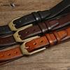 Double-sided Genuine Leather Belt Men's Genuine Leather Pin Buckle Simple Versatile Casual Belt Men's