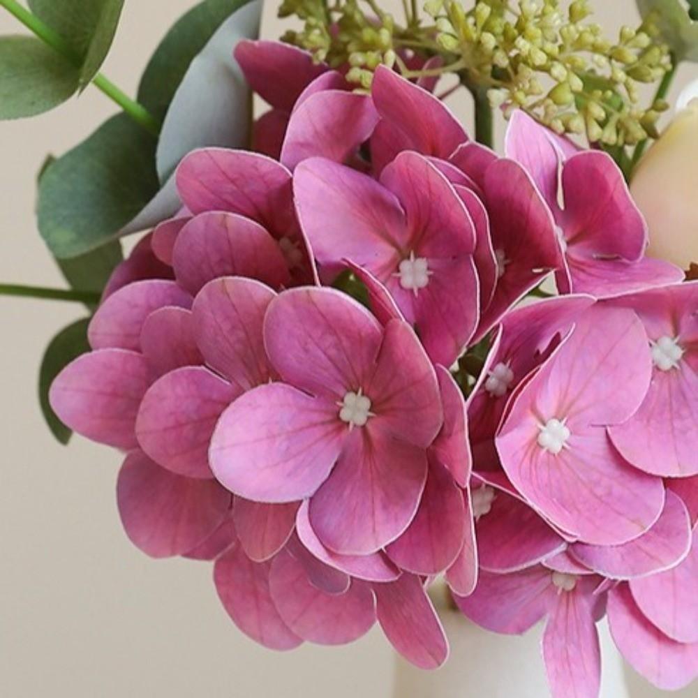 Luxury Hydrangea Eucalyptus Flowers Plastic Simulated Hydrangea  Holiday Party Wedding
