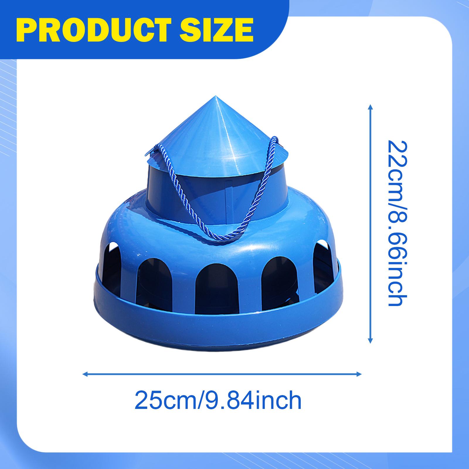 

13 Holes Bird Feeder Large Capacity Pigeon Chicken Food Bowl Cup Dispenser Container for Farm Backyard Poultry Feeding Supplies
